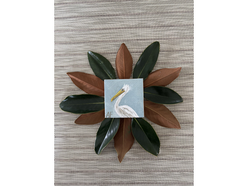 White Pelican Square Ornaments